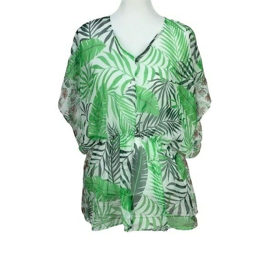 West Loop Palm Trees Beach Swimsuit Tropical Cover Up
